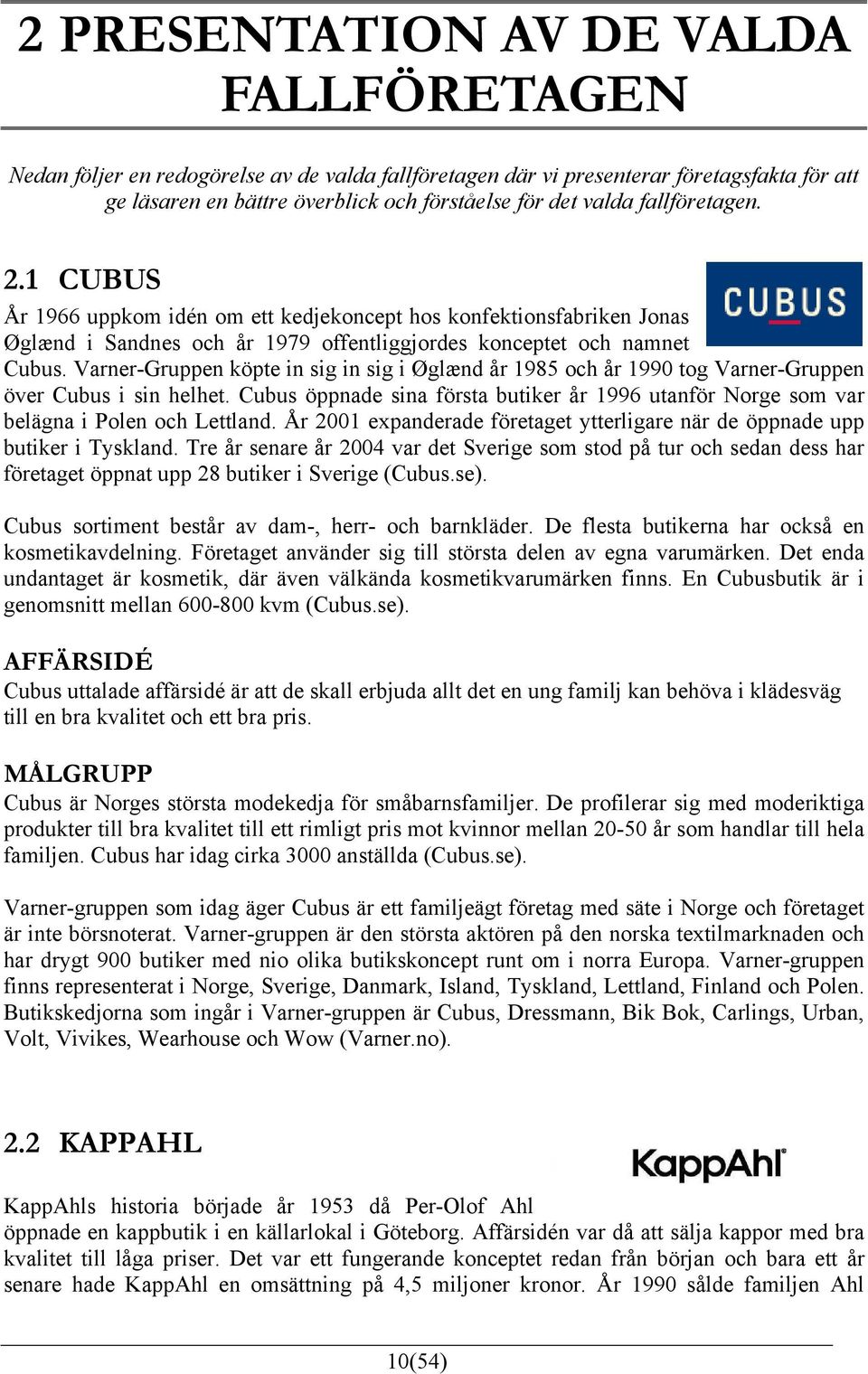 Varner-Gruppen köpte in sig in sig i Øglænd år 1985 och år 1990 tog Varner-Gruppen över Cubus i sin helhet.