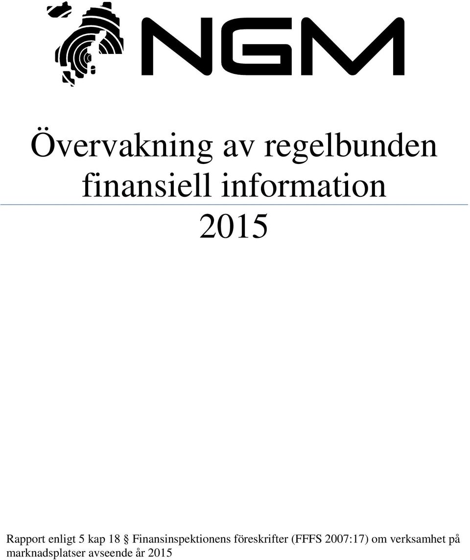 Finansinspektionens föreskrifter (FFFS