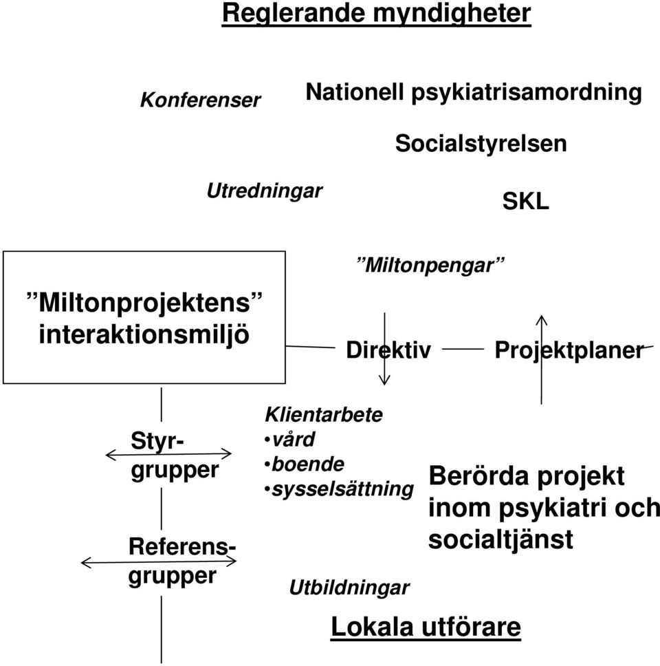 Miltonpengar Direktiv Projektplaner Styrgrupper Referensgrupper Klientarbete
