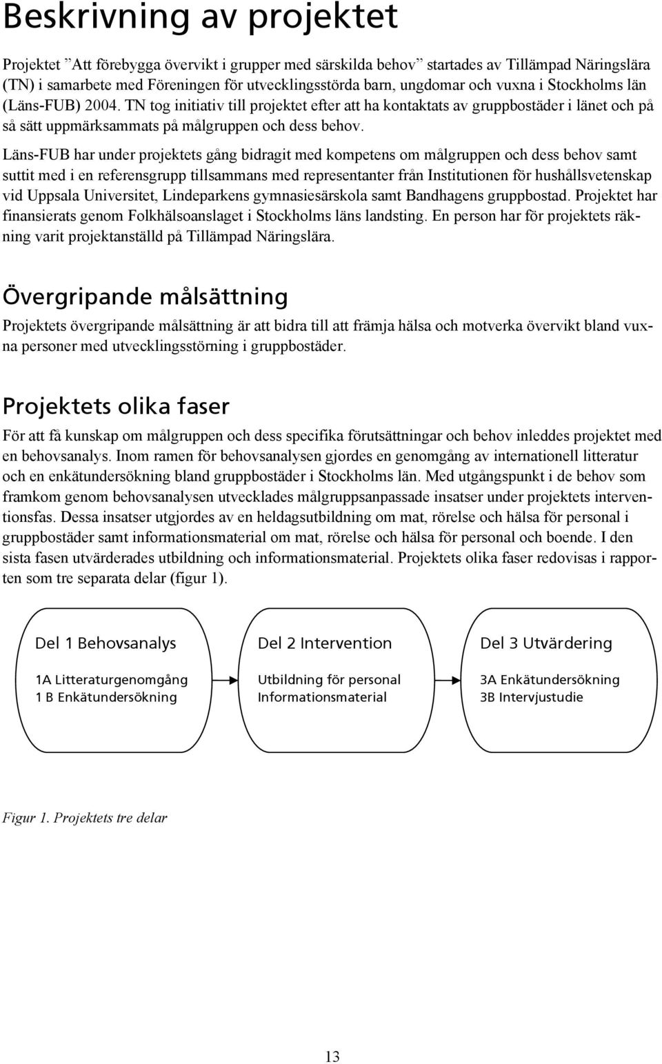 Läns-FUB har under projektets gång bidragit med kompetens om målgruppen och dess behov samt suttit med i en referensgrupp tillsammans med representanter från Institutionen för hushållsvetenskap vid