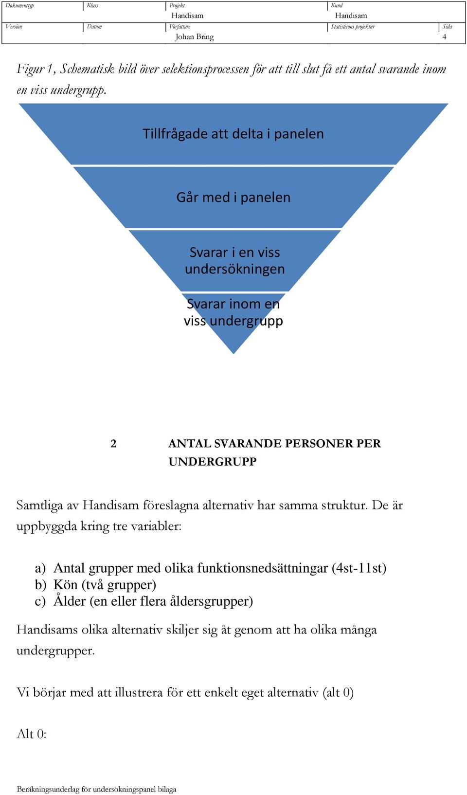 Samtliga av föreslagna alternativ har samma struktur.