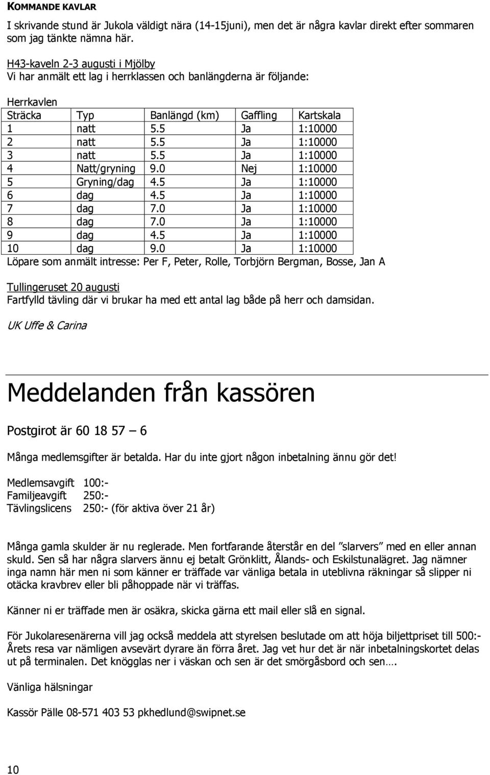 5 Ja 1:10000 3 natt 5.5 Ja 1:10000 4 Natt/gryning 9.0 Nej 1:10000 5 Gryning/dag 4.5 Ja 1:10000 6 dag 4.5 Ja 1:10000 7 dag 7.0 Ja 1:10000 8 dag 7.0 Ja 1:10000 9 dag 4.5 Ja 1:10000 10 dag 9.