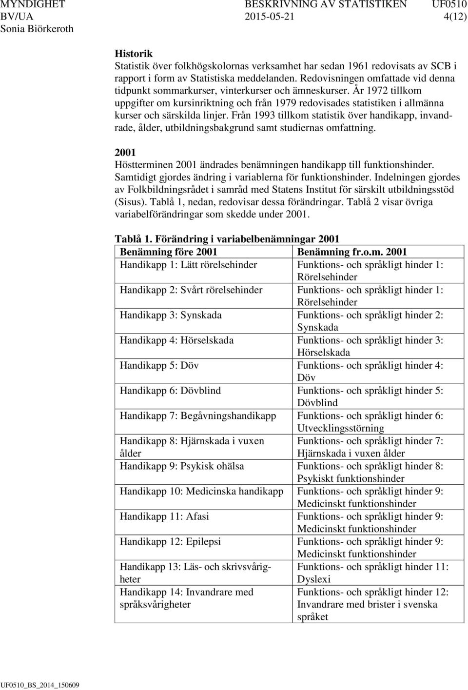 År 1972 tillkom uppgifter om kursinriktning och från 1979 redovisades statistiken i allmänna kurser och särskilda linjer.