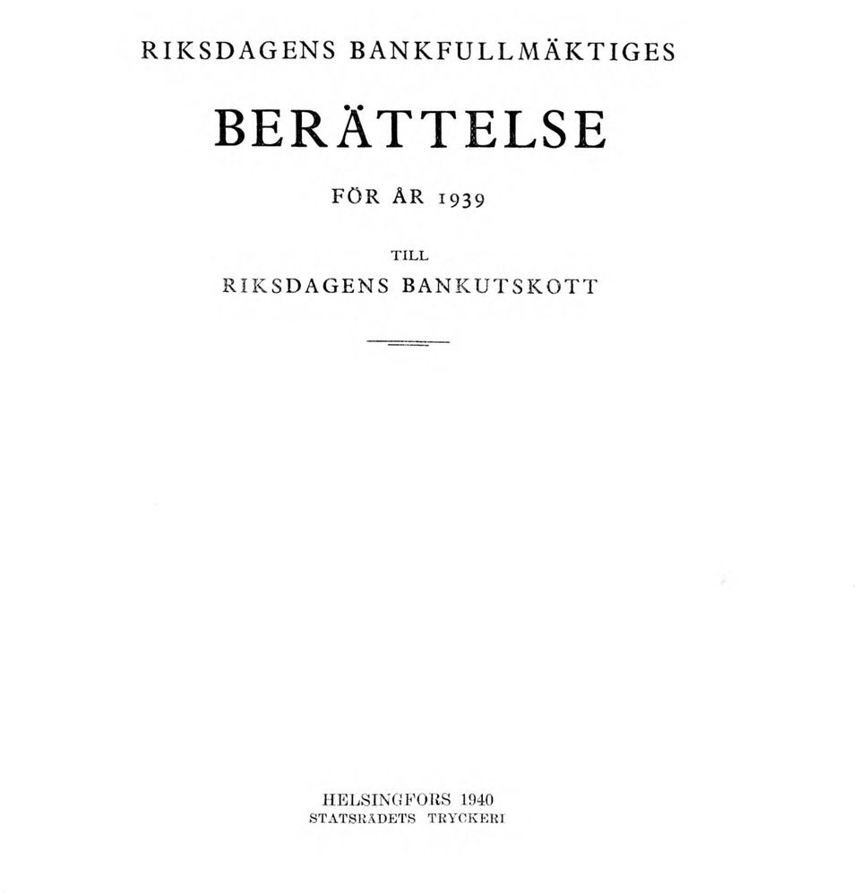RIKSDAGENS BANKUTSKOTT H ELSIN