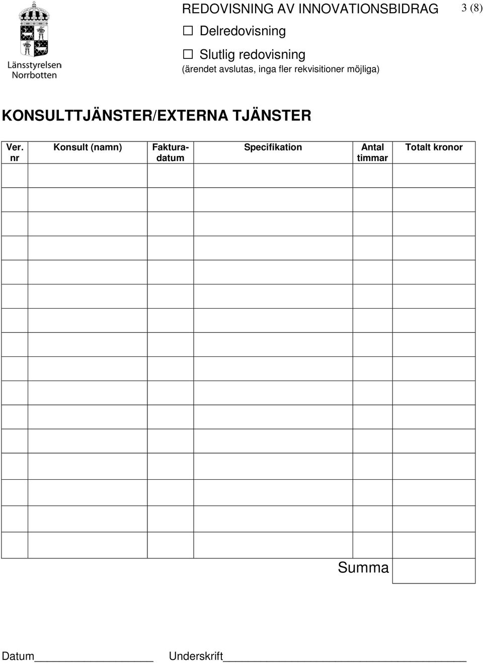 TJÄNSTER Ver.