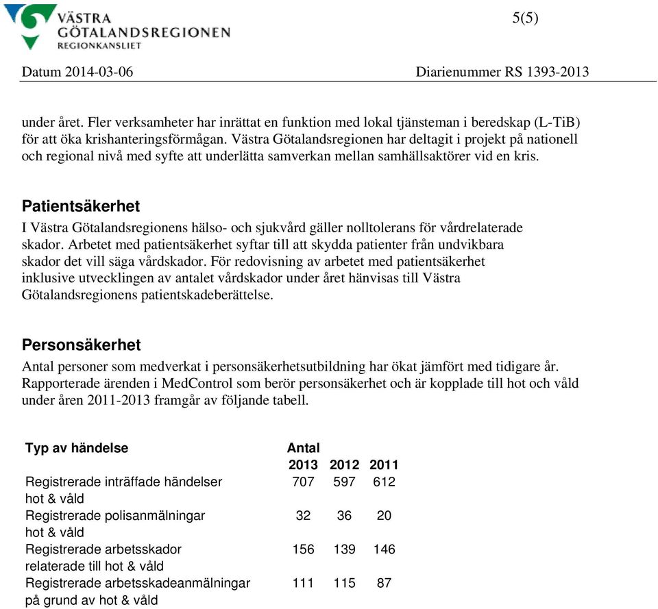 Patientsäkerhet I Västra Götalandsregionens hälso- och sjukvård gäller nolltolerans för vårdrelaterade skador.