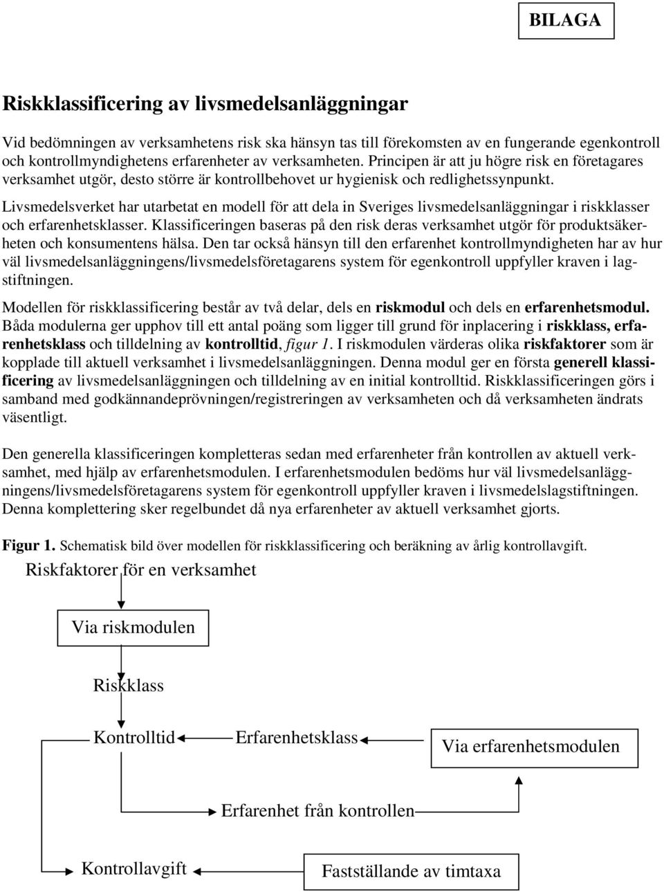 Livsmedelsverket har utarbetat en modell för att dela in Sveriges livsmedelsanläggningar i riskklasser och erfarenhetsklasser.