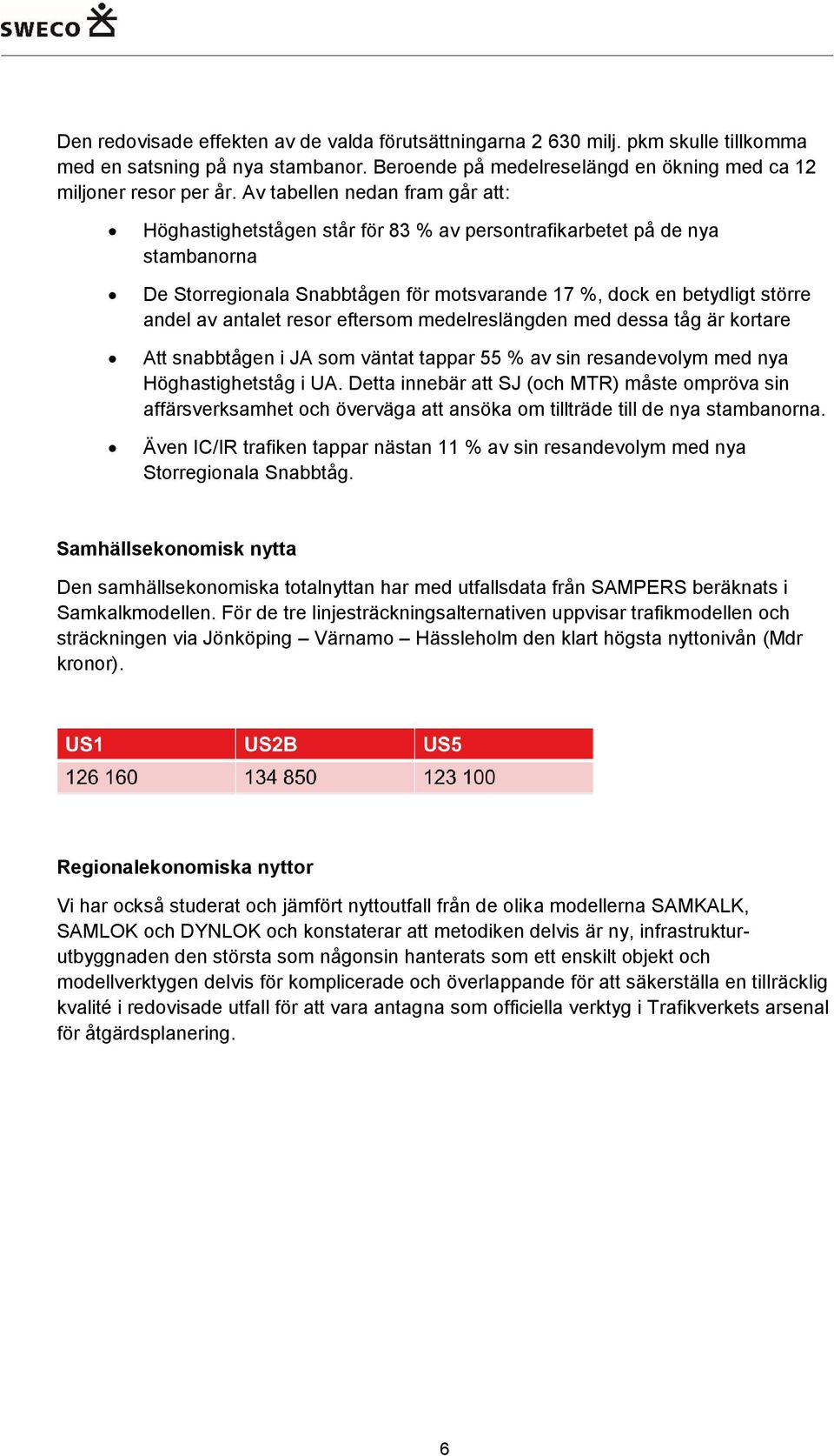 antalet resor eftersom medelreslängden med dessa tåg är kortare Att snabbtågen i JA som väntat tappar 55 % av sin resandevolym med nya Höghastighetståg i UA.