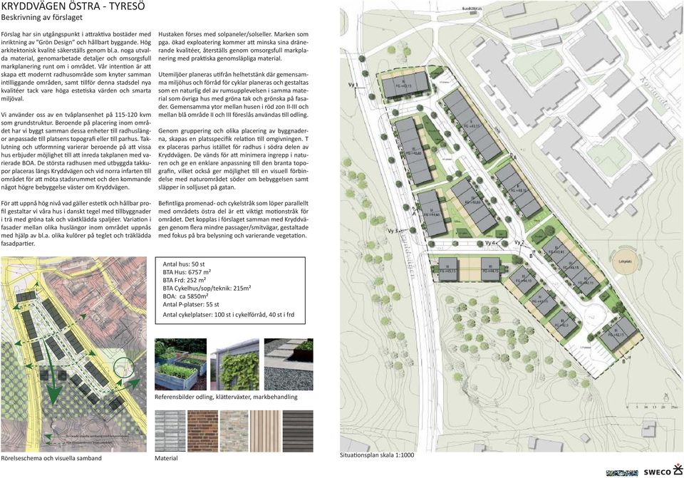 Vår intenɵon är aʃ skapa eʃ modernt radhusområde som knyter samman inɵlliggande områden, samt Ɵllför denna stadsdel nya kvalitéer tack vare höga esteɵska värden och smarta miljöval.