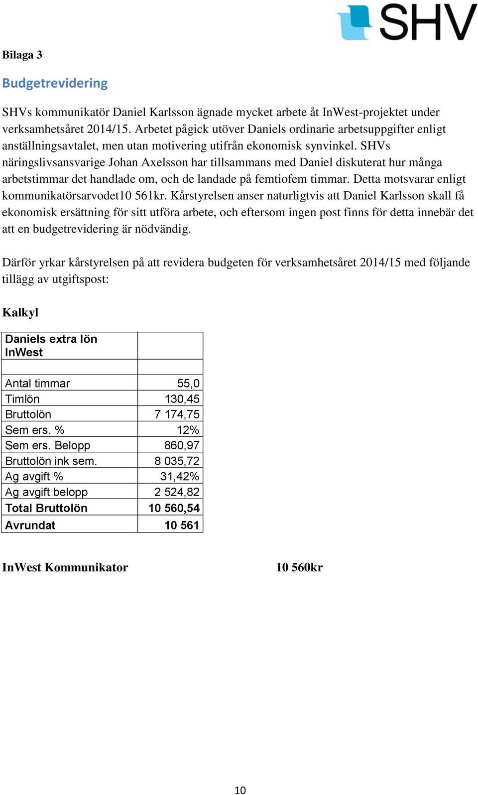 SHVs näringslivsansvarige Johan Axelsson har tillsammans med Daniel diskuterat hur många arbetstimmar det handlade om, och de landade på femtiofem timmar.