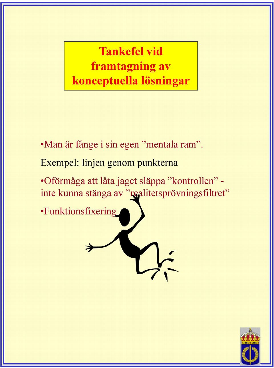 Exempel: linjen genom punkterna Oförmåga att låta jaget