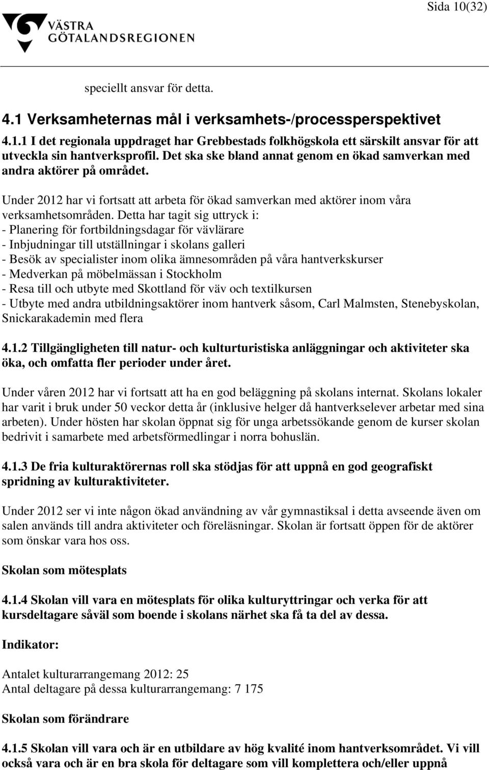 Detta har tagit sig uttryck i: - Planering för fortbildningsdagar för vävlärare - Inbjudningar till utställningar i skolans galleri - Besök av specialister inom olika ämnesområden på våra