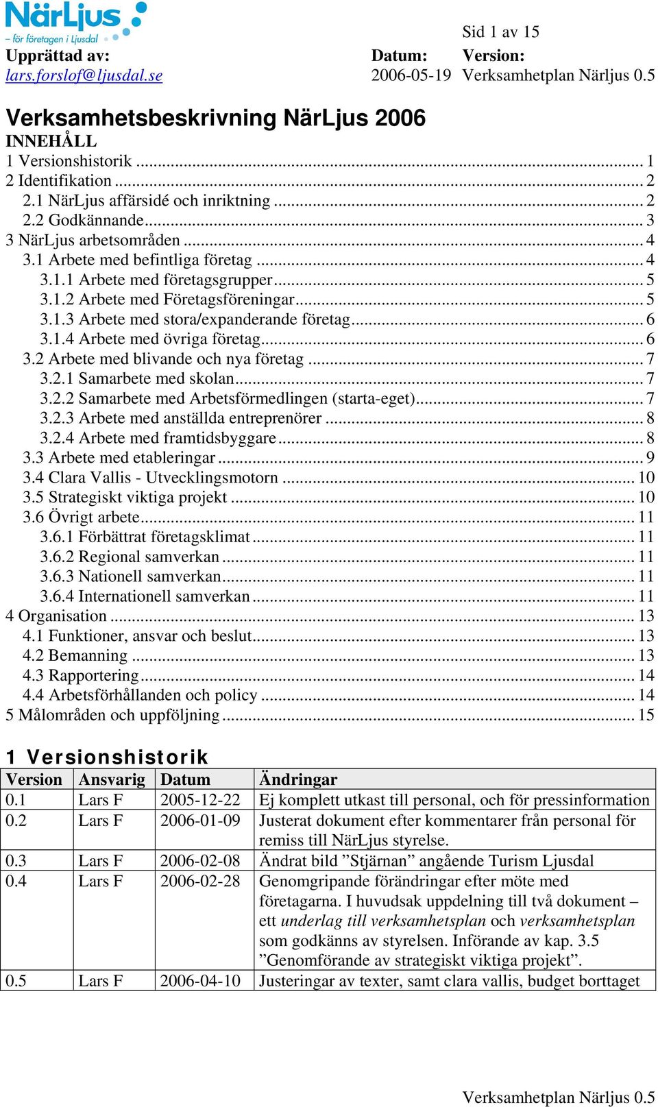 .. 5 3.1.3 Arbete med stora/expanderande företag... 6 3.1.4 Arbete med övriga företag... 6 3.2 Arbete med blivande och nya företag... 7 3.2.1 Samarbete med skolan... 7 3.2.2 Samarbete med Arbetsförmedlingen (starta-eget).