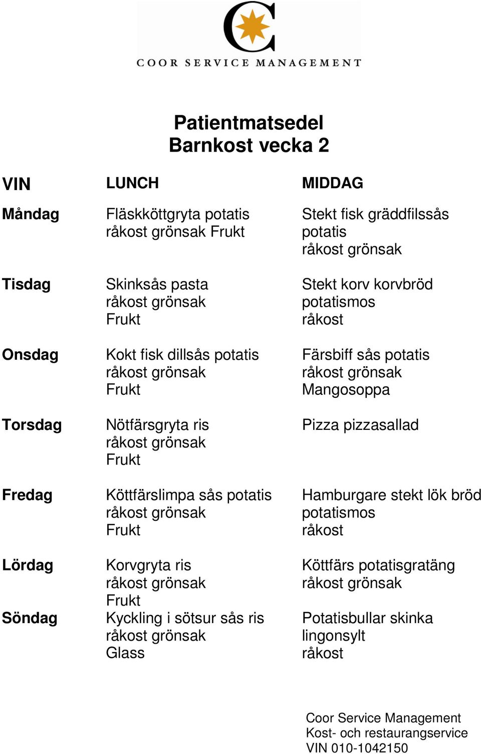 Stekt fisk gräddfilssås Stekt korv korvbröd mos Färsbiff sås Mangosoppa