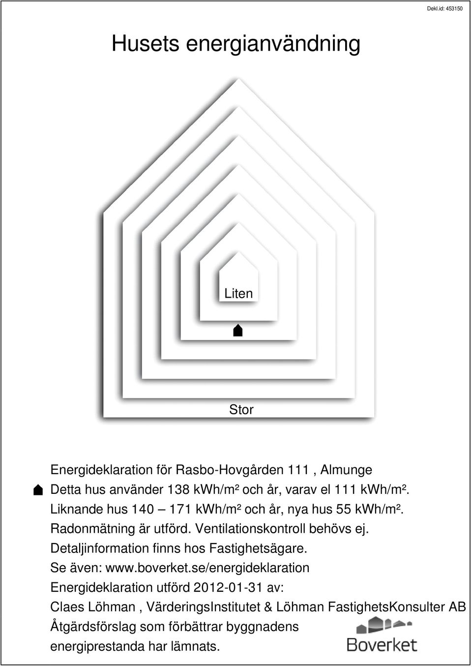 Detaljinformation finns hos Fastighetsägare. Se även: www.boverket.