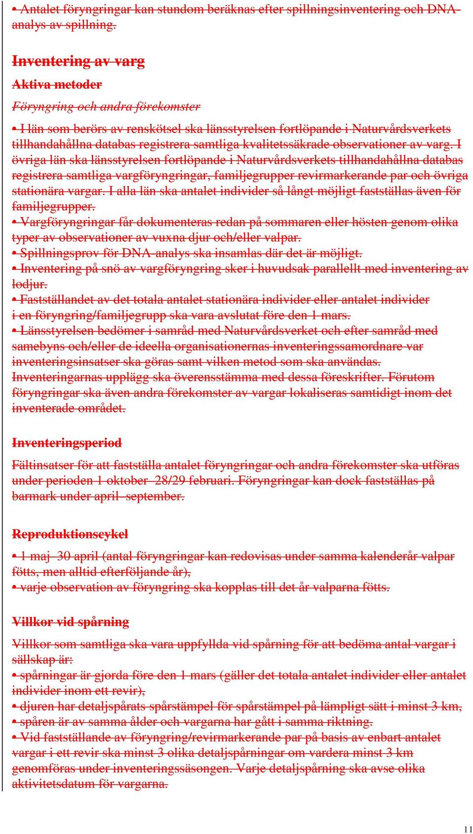 kvalitetssäkrade observationer av varg.
