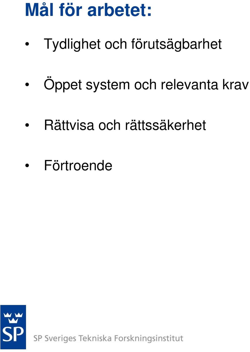 system och relevanta krav
