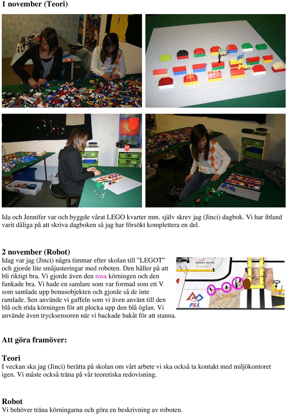 Vi gjorde även den rosa körningen och den funkade bra. Vi hade en samlare som var formad som ett V som samlade upp bonusobjekten och gjorde så de inte ramlade.