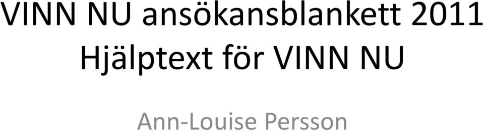 2011 Hjälptext