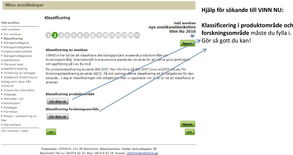 produktområde och