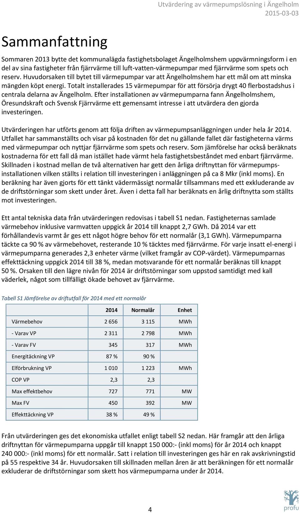 Totalt installerades 15 värmepumpar för att försörja drygt 40 flerbostadshus i centrala delarna av Ängelholm.