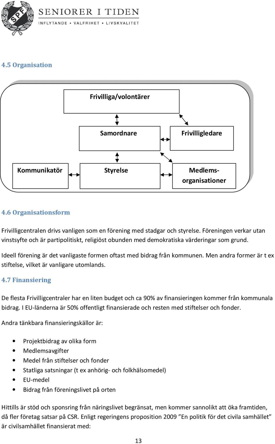 Föreningen verkar utan vinstsyfte och är partipolitiskt, religiöst obunden med demokratiska värderingar som grund. Ideell förening är det vanligaste formen oftast med bidrag från kommunen.