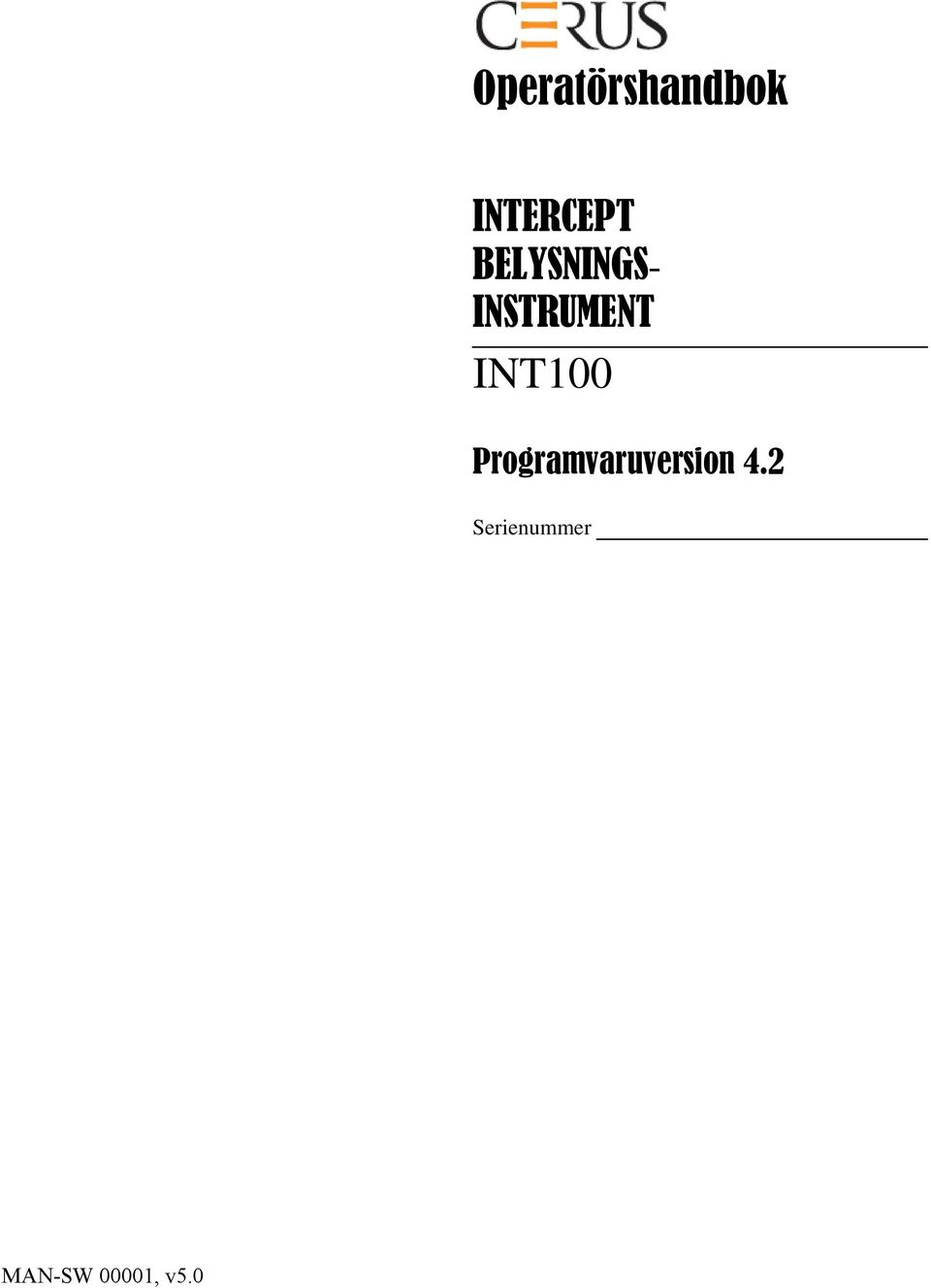 INSTRUMENT INT100