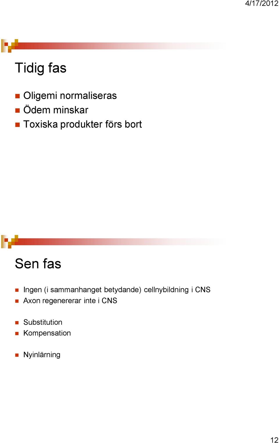 sammanhanget betydande) cellnybildning i CNS Axon