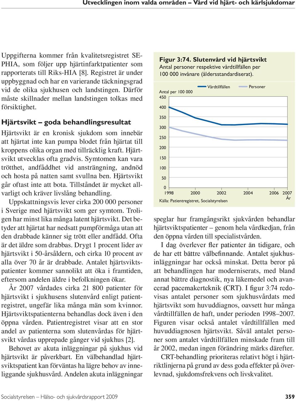 Hjärtsvikt goda behandlingsresultat Hjärtsvikt är en kronisk sjukdom som innebär att hjärtat inte kan pumpa blodet från hjärtat till kroppens olika organ med tillräcklig kraft.