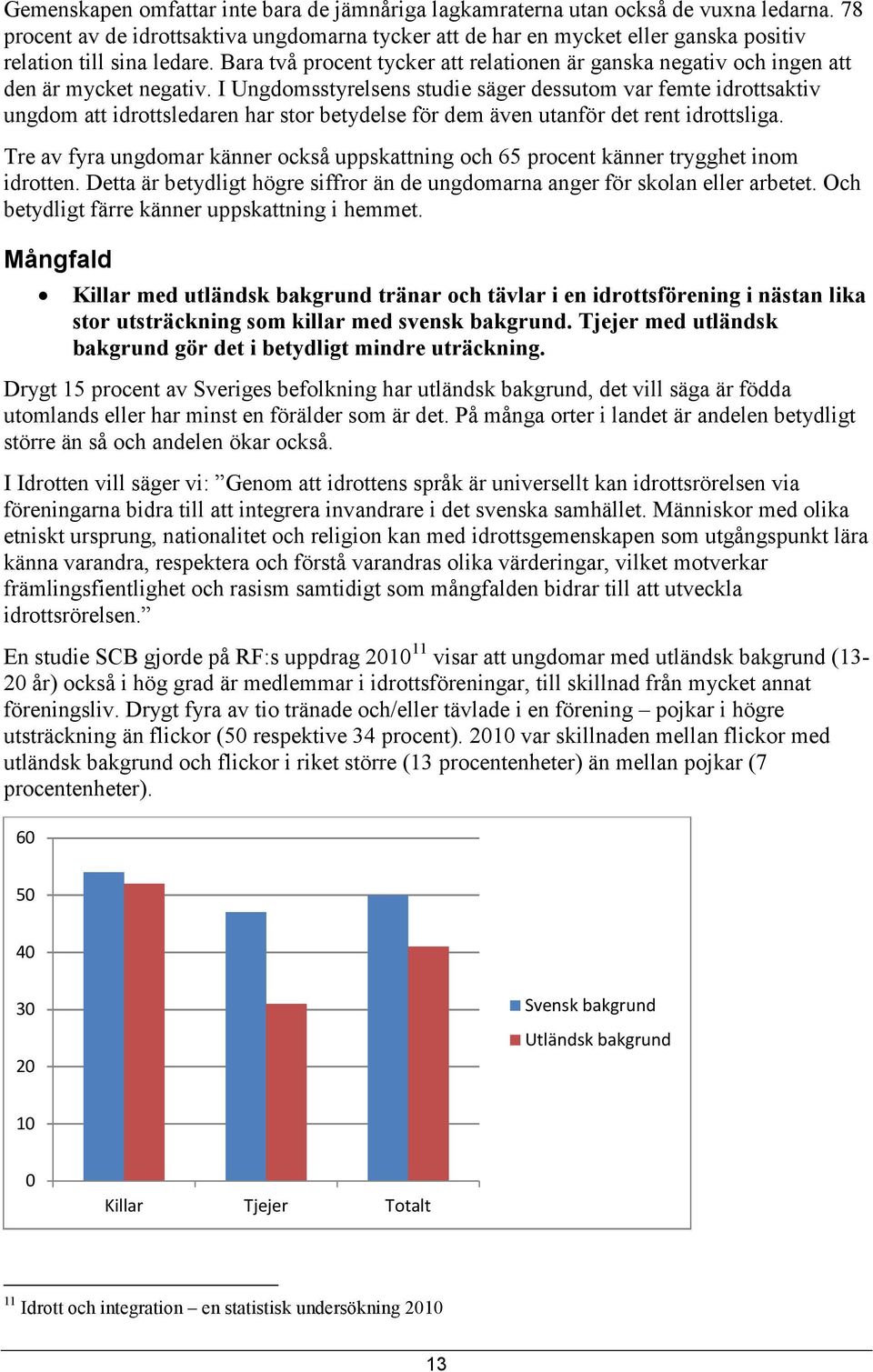 Bara två procent tycker att relationen är ganska negativ och ingen att den är mycket negativ.