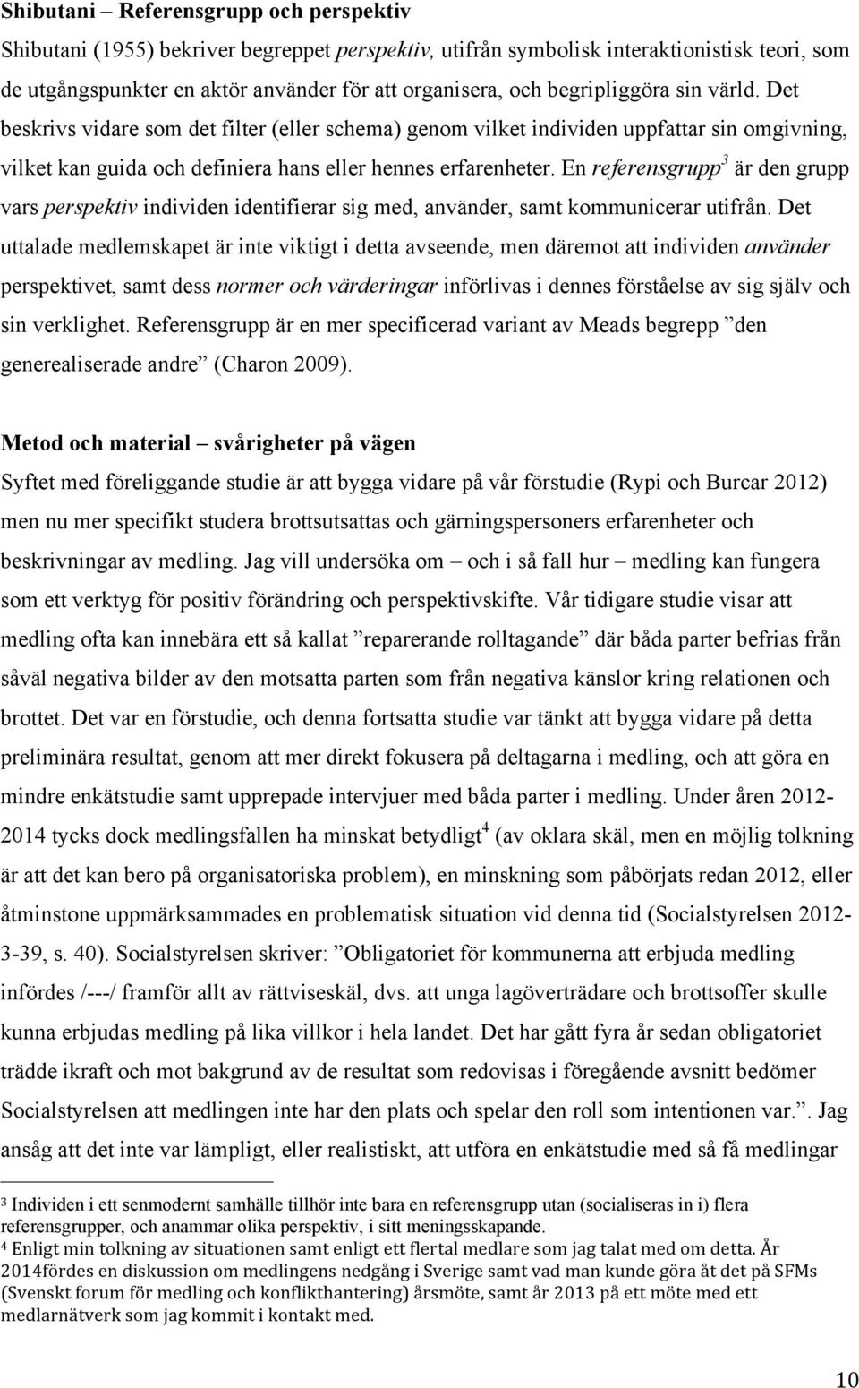 En referensgrupp 3 är den grupp vars perspektiv individen identifierar sig med, använder, samt kommunicerar utifrån.
