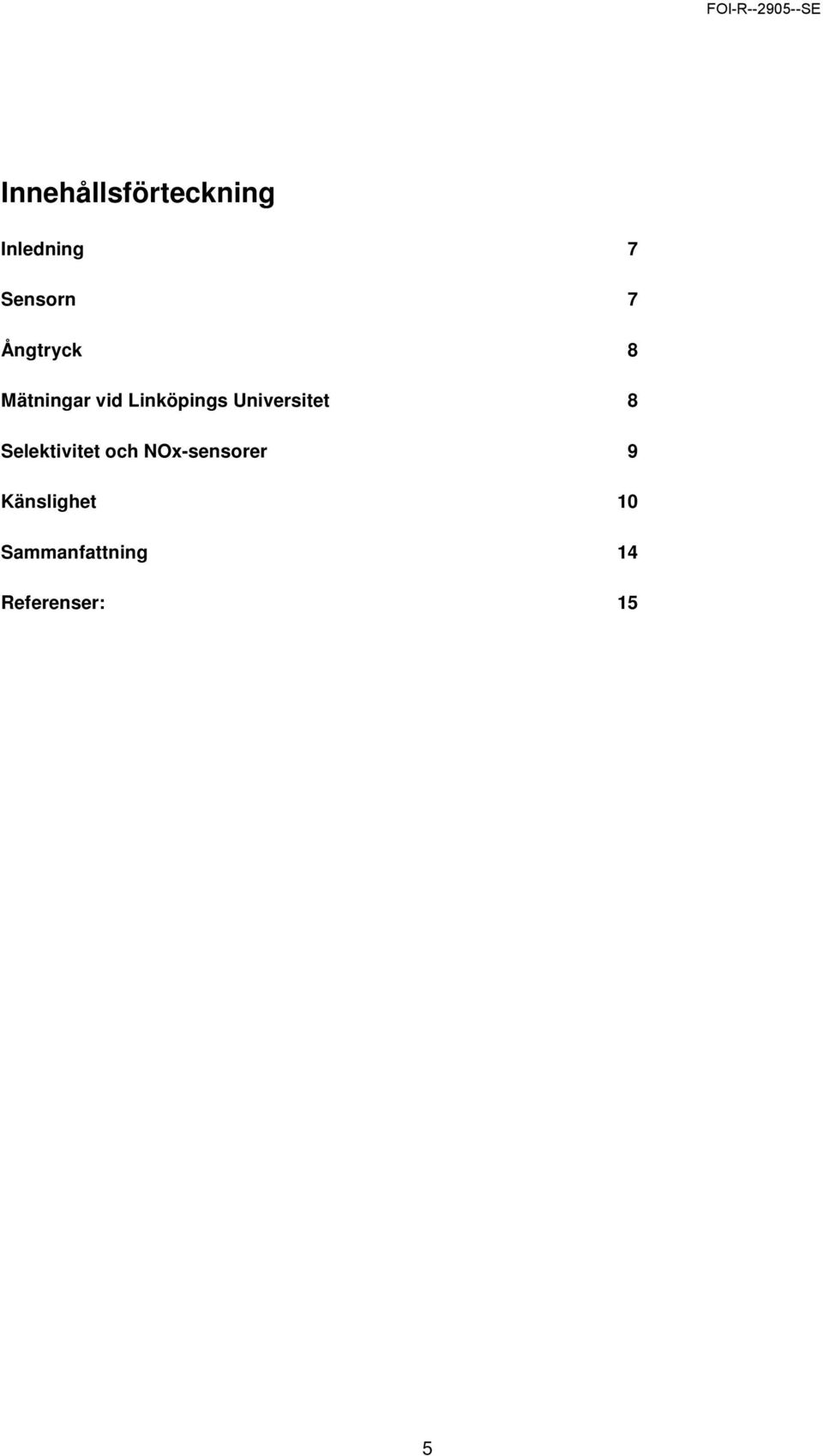 Universitet 8 Selektivitet och NOx-sensorer