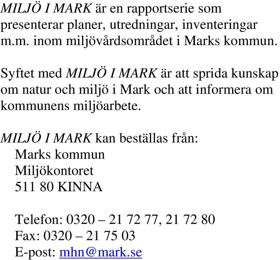 kommunens miljöarbete.