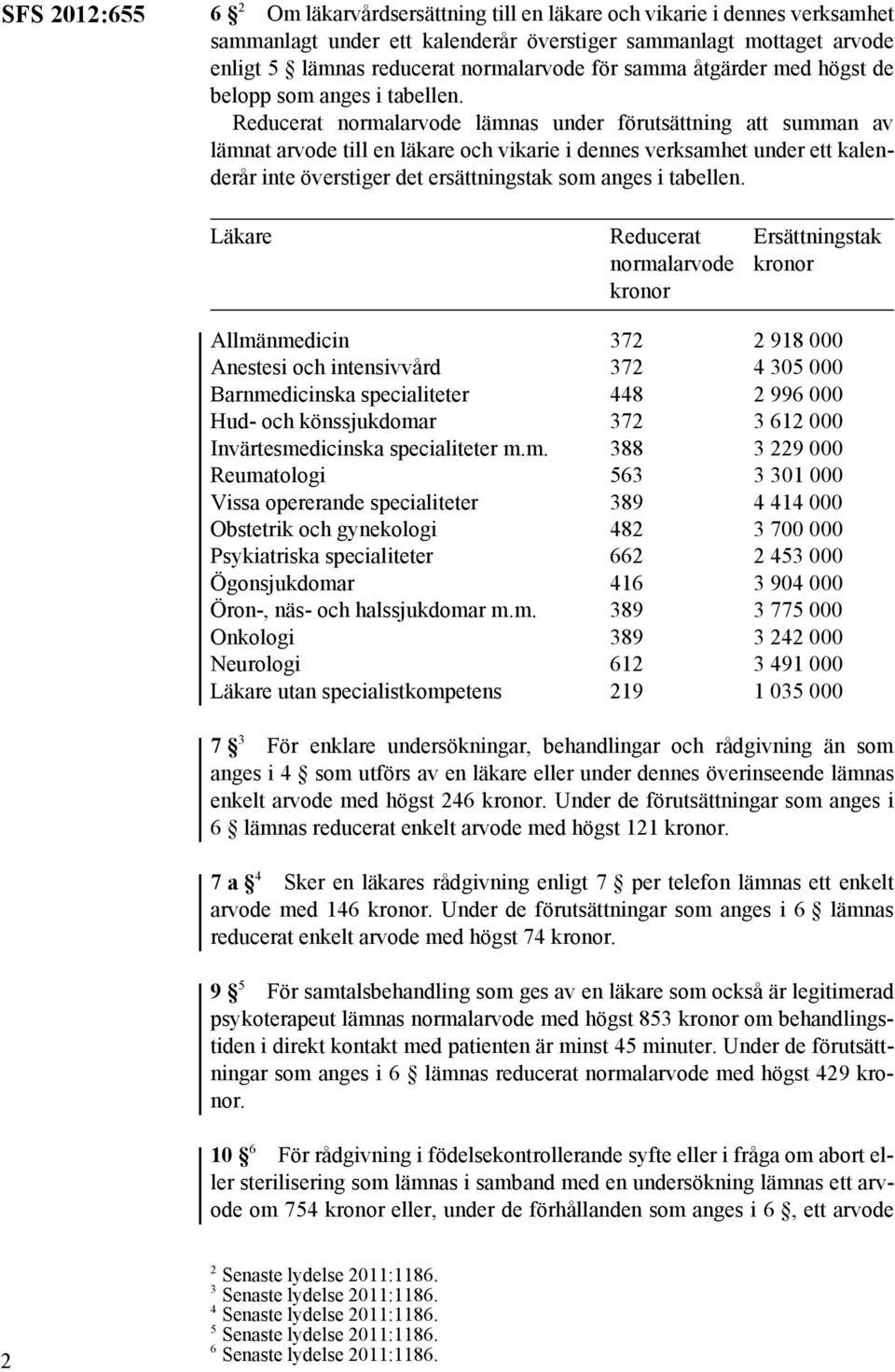 Reducerat normalarvode lämnas under förutsättning att summan av lämnat arvode till en läkare och vikarie i dennes verksamhet under ett kalenderår inte överstiger det ersättningstak som anges i