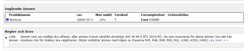 INNAN att välja kemisk produkt Kontrollera om krav på andra tillstånd eller krav på hantering finns i Laboratoriesäkerhetshandboken under Kemikaliehantering T ex krav på hur narkotiska produkter ska