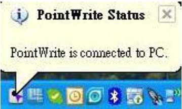 När du kör PointWrite 2 visas PointWrite-ikonen i systemfältet.