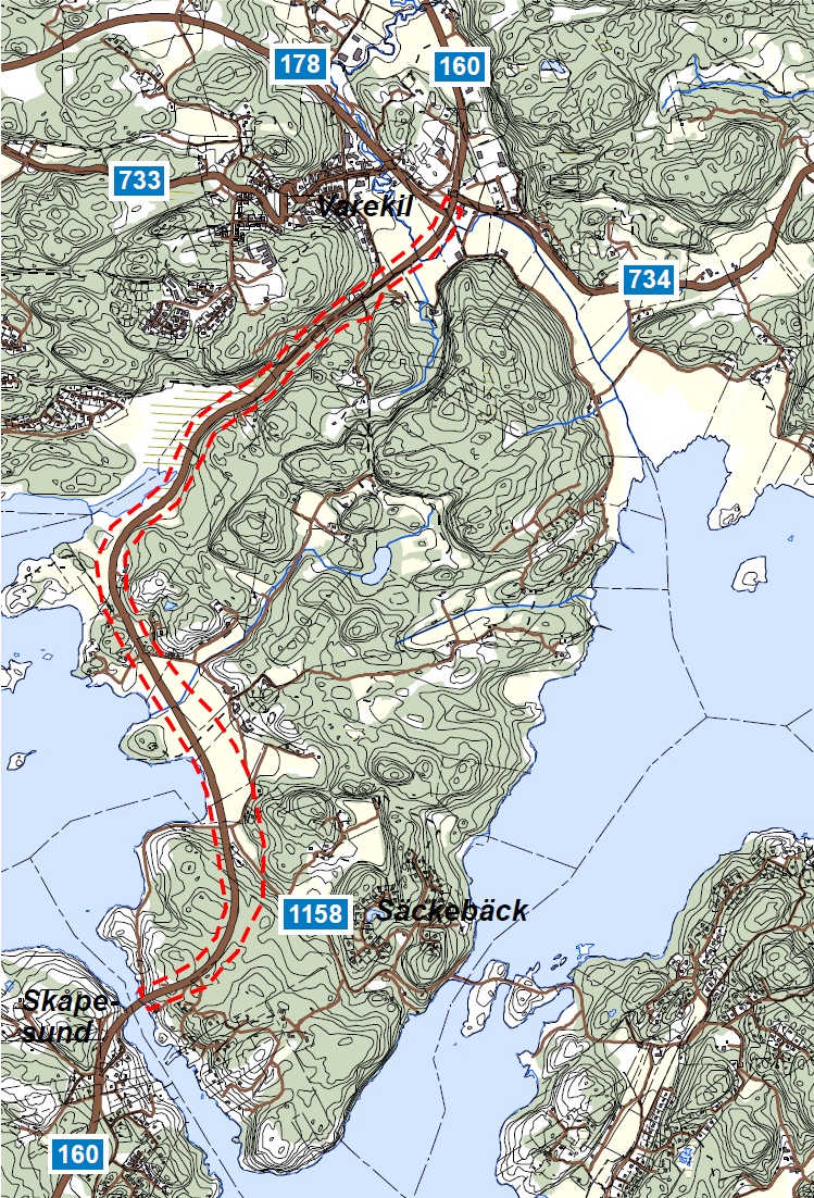 1.5 Syfte Syfte med åtgärden är att minska risken för mötesolycker, korta restiden samt öka tillgängligheten för GC trafik genom att gamla vägen blir lokalväg/gc-väg. 1.