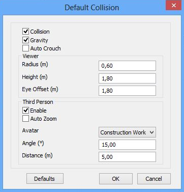 Inställningar Inställningarna i Navisworks kan ändras i Options som hittas i applikationsmenyn.