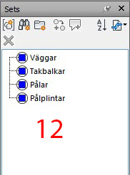 Ett sätt att definiera dessa regler är att skapa Selection sets över de objekt som inte ska tas med i kontrollen. 10. Markera t.ex. alla väggar i rutan Properties. 11.