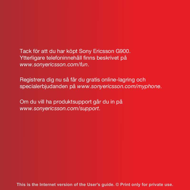 Du hittar svar på alla dina frågor i instruktionsbok (information, specifikationer,