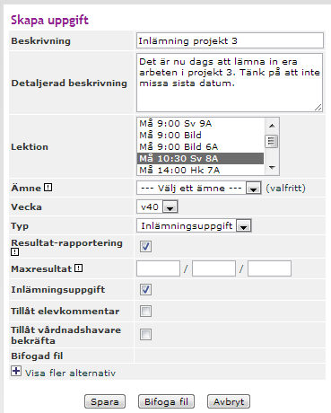 3. Under Arkiv Mina arkiverade resultat ser du tidigare års resultat för de elever du undervisar. Du ser alla resultat som är rapporterade i ämnet av dig och av andra lärare. 7.2.