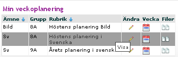 8. Spara. 9. I listan Kopplade moment visas nu de moment som är kopplade till planeringen. 10. Du kan Ta bort moment som är felkopplade genom att kryssa i rutan Ta bort och Spara. 11.