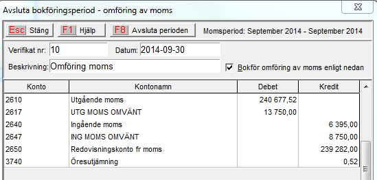 Avsluta månaden När du har gått igenom det här dokumentet och gjort dina avstämningar kan du nu gå vidare.