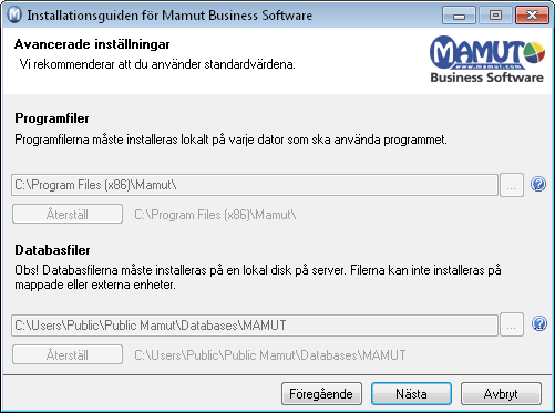 Installation för en användare 6a Välj installationstyp: Välj En användare och klicka Nästa.