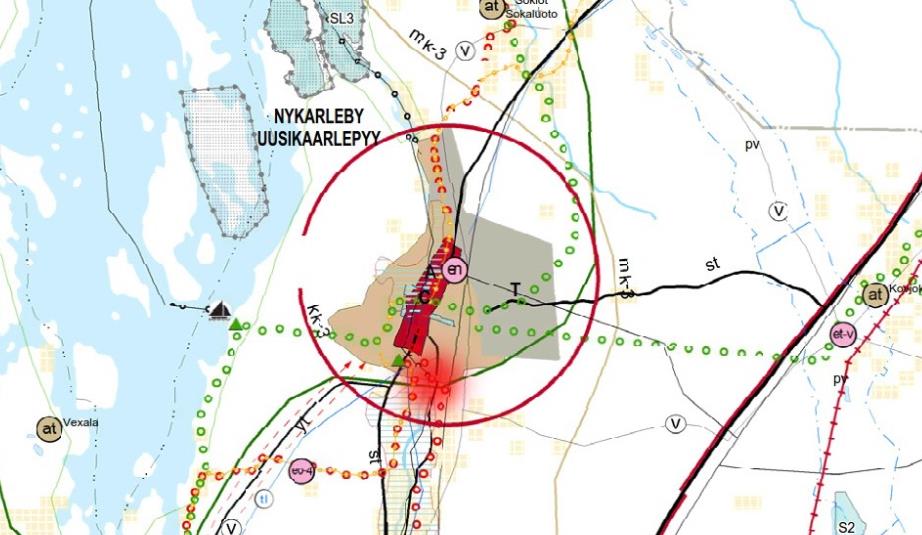 1-7 Genom planeringen undersöks en förtätning av byggnationen i området genom fåtalet byggplatser för fristående småhus.