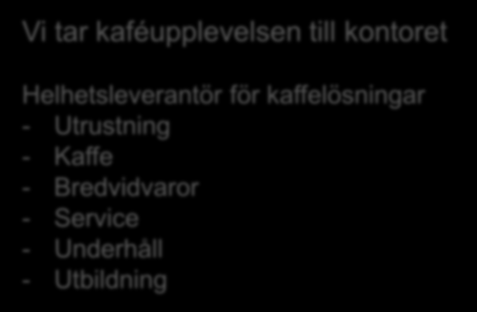 kaffelösningar - Utrustning - Kaffe