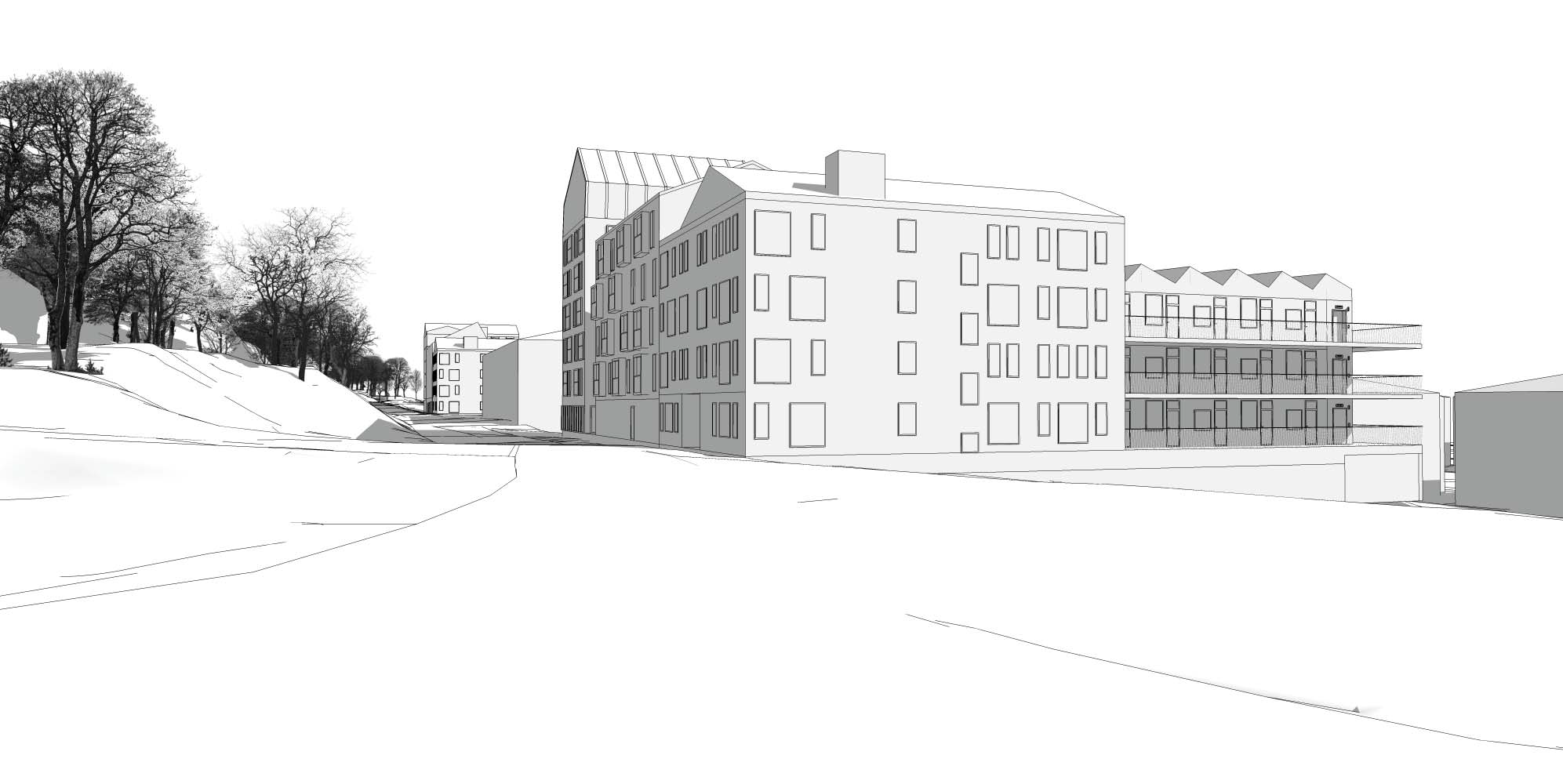 förtätning Ca 215 lägenheter samt