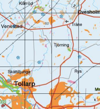 5.1.1 Markanvändning och bebyggelse Markanvändningen i området är till största delen jordbruk. Trädrader och stenmurar avgränsar ofta brukningsenheterna.