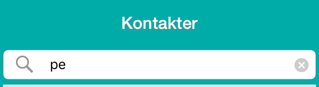 i appen Söka efter och öppna kontakter När du öppnar appen FrontOffice visas sidan Kontakter. Om du har favoriter i katalogen visas dessa direkt utan att du behöver söka.