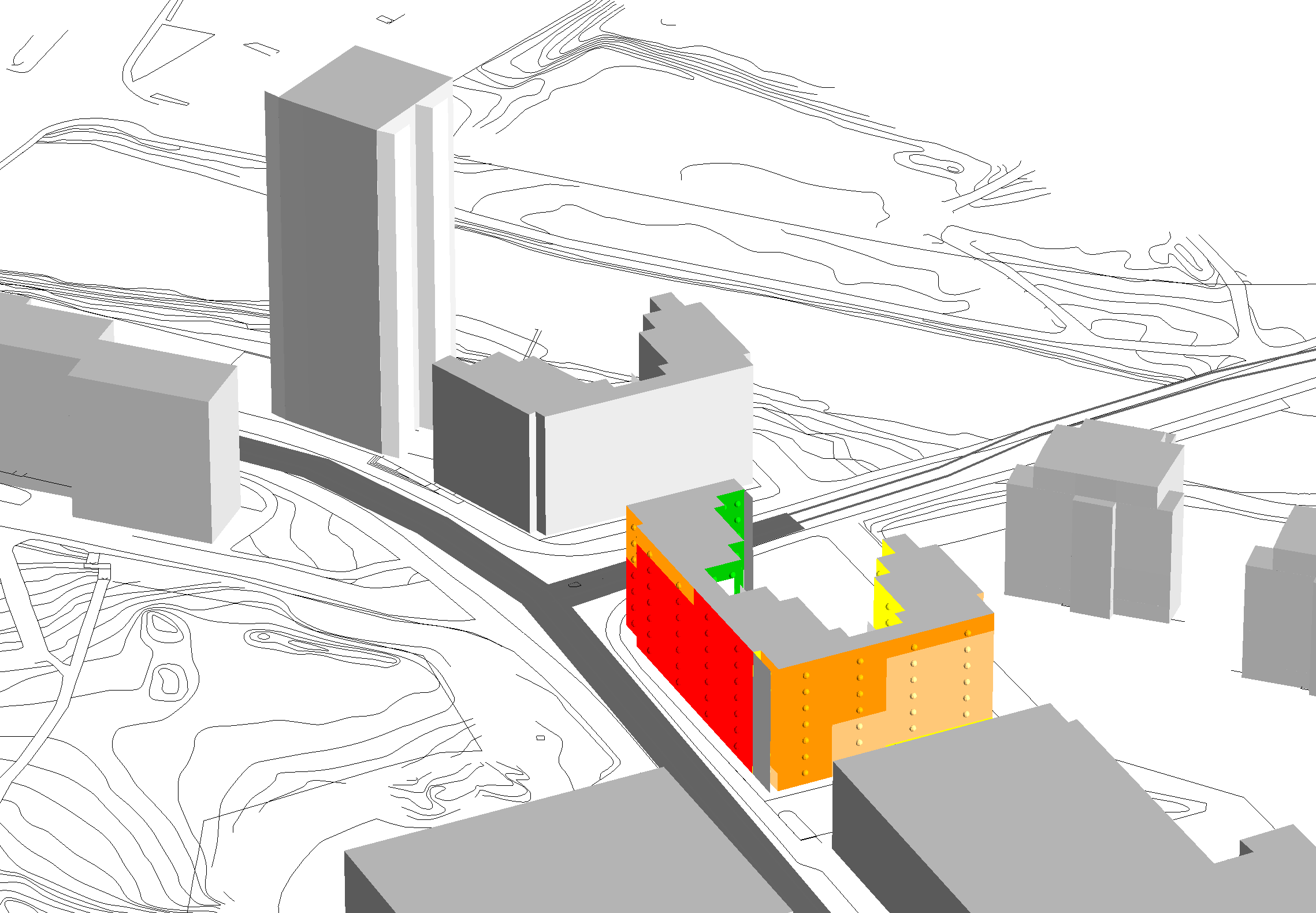 Kv. Nejlikan, Borås Trafikbullerutredning Etapp 3 Dygnsekvivalent ljudnivå vid fasad ÖVRIGT Ekvivalent ljudnivå L A,eq (dba) > 65, 60,- 65, 55,- 60, 50,- 55, 45,- 50, <=